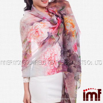 Women's Fashion Scarf Digital Printed Long Stole Modal Cashmere Fabric